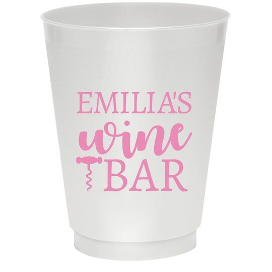 Corkscrew Wine Bar Colored Shatterproof Cups